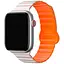 Ремешок BlueO Magnetic Silicone для Apple Watch 42(ser.1-3)/44/45/46/49mm White / Orange - миниатюра 1