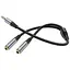 Двійник розгалужувач Hoco UPA21 2-in-1 3.5 audio adapter cable (male to 2*female) - мініатюра 2