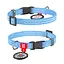 Ошейник для кошек и мелких пород собак Waudog Re-cotton с QR-паспортом восстановлен хлопок светоотражающий пластиковый - миниатюра 1