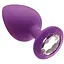 Анальна пробка з кристалом Mai Attraction Toys №47 Purple - мініатюра 1