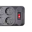 Мережевий фільтр-подовжувач Yiwu HP-5-15 EURO 133U 3 метри на 4 розетки з 3 USB чорний  - мініатюра 4