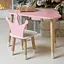 Детский комплект столик Облачко (Розовый) и стульчик Корона (Розовый с белым) - миниатюра 1