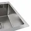 Кухонная мойка Platinum Handmade 65x50 R (квадратный сифон 3,0/1), Нержавеющая сталь - миниатюра 3