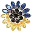 Брошь Подсолнух брошь-булавка символ Украины желто-голубая - миниатюра 1