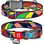 Нашийник для собак Waudog Nylon нейлоновий c QR паспортом, малюнок Вітраж, пластиковий фастекс, M, Ш 20 мм, Дов 24-40 см - мініатюра 1