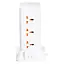 Сетевой фильтр-удлинитель Yiwu HP-5-7MF TOWER B23 4,8 м 9 розеток 3USB + 1PD и LED-лампа белый  - миниатюра 1