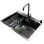 Комплект мийка + змішувач Romzha Arta U-650S Max BL (B) - мініатюра 1