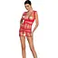 Бодистокинг-платье Passion BS089 red мини плетение в виде паутины One size - миниатюра 1