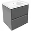 Тумба з умивальником Volle Teo 65 см сірий 15-88-61G - мініатюра 1