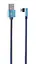 Кабель USB AM - Lightning, 1 м, синій, Cablexpert, 2.1A, кутовий роз'єм (CC-USB2J-AMLML-1M-BL) - мініатюра 1