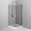 Душевая кабина Am.Pm Gem Square Slide 90x90 см без поддона хром матовый W90UG-403-090MT, Универсальная, прозрачный, хром матовый - миниатюра 4
