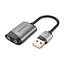 Адаптер Vention USB External Sound Card 0.15M Gray Metal Type (CDKHB) - мініатюра 1