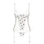 Корсет із підв'язками + стрінги Passion LOVELIA CORSet white L/XL - мініатюра 5