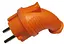 Вилка каучукова кутова із заземленням Lumano Arctic IP44 16A  (18618) оранж  - мініатюра 1