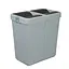 Мусорное ведро Motek двойное 14 л + 14 л с поворотной крышкой Серый (COB-428)  - миниатюра 3