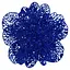 Ялинкова іграшка MIS LT Квітка новорічна велика 17х17х5 см синій - мініатюра 1
