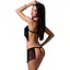 Комплект білизни Passion Exclusive KASSANDRA SET OpenBra Black L/XL: ліф з бахромою, трусики-спідн - мініатюра 2