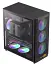 Корпус GameMax F46, Black, без БЖ, Mini Tower, ATX / Micro ATX / Mini ITX, Type-C / 2xUSB 3.0, макс. CPU - 169 мм / VGA - 350 мм, 4x120 мм ARGB, бічна панель із загартованого скла - мініатюра 1