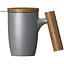 Чашка-заварник DHPO Wooden Brew Mug TM450-05A 450 мл Сірий - мініатюра 1