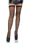 Чулки-сетка со швом сзади Leg Avenue Bow back seam thigh highs One size Black атласный бант - миниатюра 2