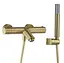 Термостатический смеситель для ванны Imex Monza с душевым набором PVD матовое золото BTM039-4OC Золотой - миниатюра 1
