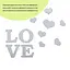 Дзеркальний декор Wall Sticker SW-00002495 акриловий самоклеючий Love 11 шт. срібло - мініатюра 2
