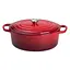 Гусятница чугунная эмалированная красная 6 литров Ø26 см с крышкой для тушения и запекания Yiwu HP-1-10-RED - миниатюра 2