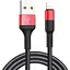 Кабель Hoco X26 Xpress charging data cable for Lightning Чорний Червоний - мініатюра 1