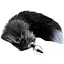 Металева анальна пробка Лісий хвіст Alive Black And White Fox Tail M діаметр 3.4 см - мініатюра 1