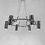 Подвесная серебряная люстра ZION на 6 спотов Line.F MJ 129/6 CH - миниатюра 4