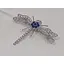 Серебряная брошь Vegas Стрекоза с фианитами. Артикул 70002Р Синий - миниатюра 2