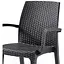 Стілець садовий пластиковий Bica Verona armchair графіт - мініатюра 2
