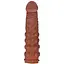 Насадка на пенис Lovetoy Pleasure X-Tender Series 17.5 см коричневый - миниатюра 1