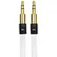 Кабель AUX Remax Audio DC3.5 папа-папа 1.0 м Gold Stereo Jack круглый White cable Cortton Box - миниатюра 1