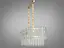 Витончена кришталева люстра овальної форми на 10 ламп, золото - мініатюра 3