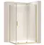 Душевая кабина Rea Montana 130x90 brashed gold KPL-K2517, Универсальная, прозрачная, золотая - миниатюра 1