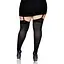 Щільні непрозорі панчохи Leg Avenue Nylon Thigh Highs Black, plus Size - мініатюра 2