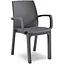 Стілець садовий пластиковий Bica Verona armchair графіт - мініатюра 1