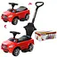 Каталка-толокар Bambi M 3503C-3 с родительской ручкой и музыкой для малыша, красная - миниатюра 3