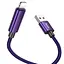 Дата кабель Hoco U125 Benefit 2.4A USB to Lightning with display (1.2m) Purple - мініатюра 3