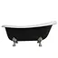 Ванна отдельностоящая матовая Amdcon Symphony 167x78 черная из литого камня серебряные ножки SYMFONYA_167_s_BLACK_MAT Черный матовый - миниатюра 6