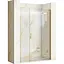 Душові двері Rea Hugo 120 розпашні brushed gold REA-K6610+REA-K8411, прозорий, золотий - мініатюра 1