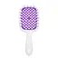 Щітка для волосся масажна продувна Superbrush Plus Hollow Comb прямокутна, Біла з фіолетовим - мініатюра 1