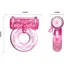 Кольцо с вибрацией и презервативом Lybaile Vibrator & condom BI-010081, Розовый - миниатюра 4