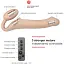 Безремневий страпон Strap-On-Me Vibrating Flesh M регульований з вібрацією та з пультом ДК діаметр 3.3 см - мініатюра 2