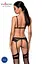 Комплект білизни Passion NESSY Set XXL/XXXL black бюстгальтер пояс для панчіх стрінги - мініатюра 2