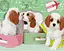 Картина по номерам на подрамнике Brushme Милые щенки в чемоданах - миниатюра 1
