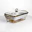 Мармитница фарфоровая Yiwu 2 л прямоугольная на подставке с подогревом 40х22.5х15.5 см мармит на подставке для первых блюд ML-77A-15 - миниатюра 2