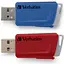 USB флеш накопичувач Verbatim 2x32GB Store 'n' Click Red/Blue USB 3.2 (49308) - мініатюра 2