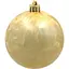 Комплект елочных шариков Chomik пластиковые 8 см золотистые 3 шт. (GIF3870) - миниатюра 2